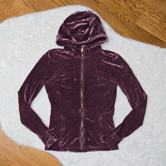 lululemon athletica Jackets & Blazers - Lululemon Purple Velvet Full Zip Jacket, Womens 8